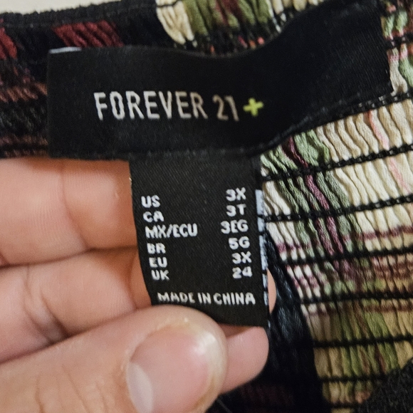 Forever 21 Multi Plaid V Neck Dress - Picture 2 of 9